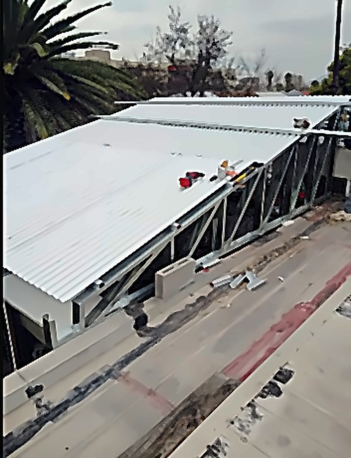 Techumbre con estructura metálica